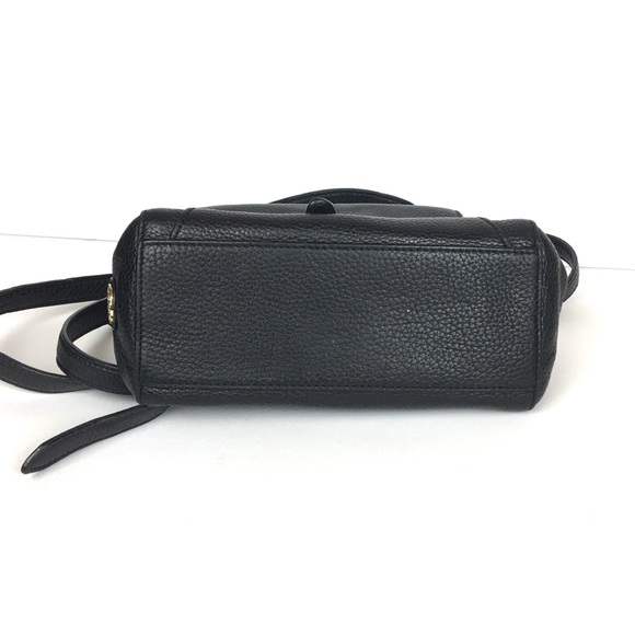 Tory Burch Mini High Quality Grain Leather Satchel Crossbody Bag In Black - Picture 7 of 14
